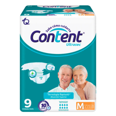 PANAL ADULTO CONTENT ULTRASEC TALLA M x9
