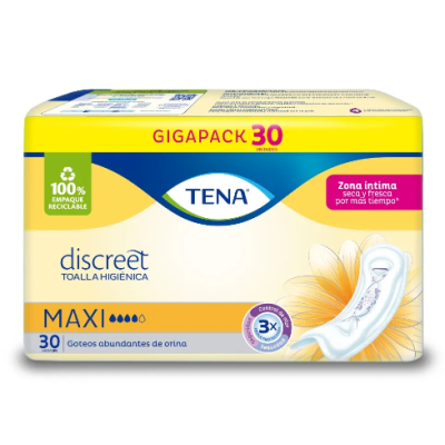 TENA TOALLA MUJER MAXI 30 UDS