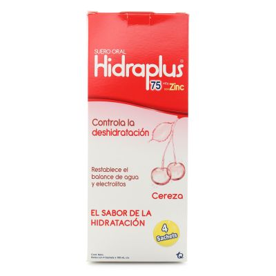 HIDRAPLUS 75 CON ZINC CEREZA X 4 SACHETS