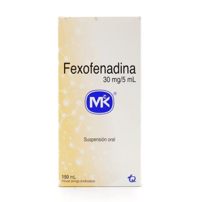 FEXOFENADINA 30 MG/ 5ML SUSP 150 ML MK