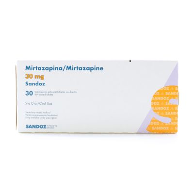MIRTAZAPINA 30 MG 30 TAB RECUBIERTAS