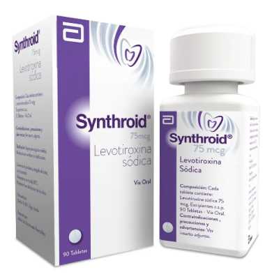 SYNTHROID 75 MCG FRASCO 90 TAB