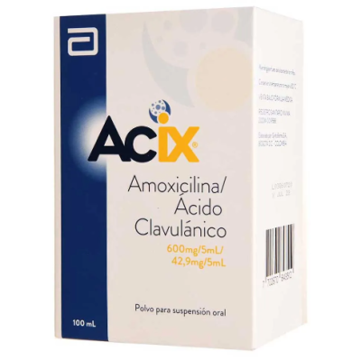 ACIX POLVO SUSP 600 MG-42.9 MG-5ML 100