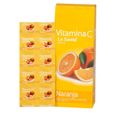VITAMINA C NARANJA CJA X 100