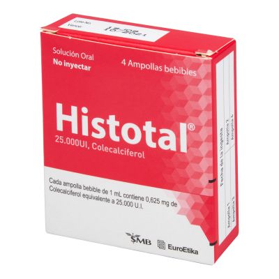 HISTOTAL 25000 U.I COLICALCIFEROL 4 AMPO