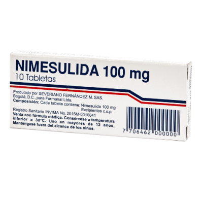 NIMESULIDA 100 MG x 10 TAB