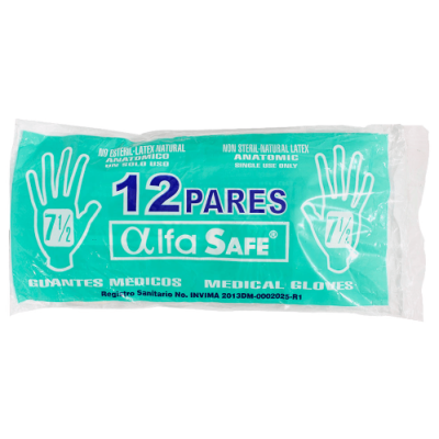 ALFA GUANTE CIRUGIA 7 1/2 12 UDS