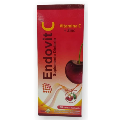 ENDOVIT C + ZINC CEREZA X 100 TBS