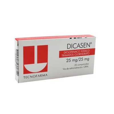 DICASEN 25 MG 20 COMP