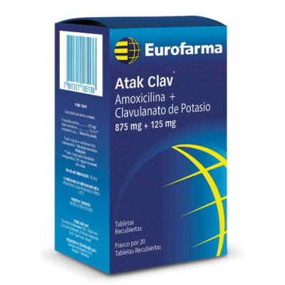 ATAK CLAV 875 MG 20 TABLETAS