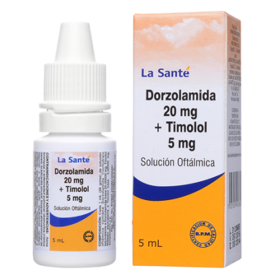 DORZOLAMIDA 20 MG + TIMOLOL 5 MG X 5 ML