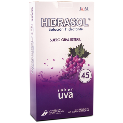 HIDRASOL 45 UVA BOLSA 100 ML 5 UDS ICOM