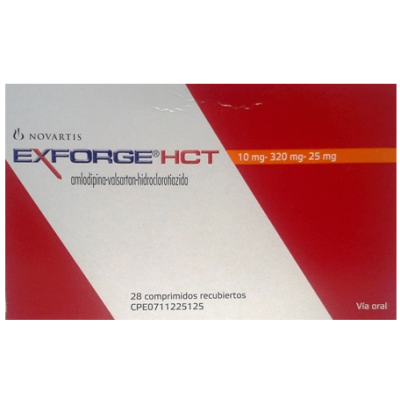 EXFORGE HCT 10 MG/320 MG/25 MG 28 COMP