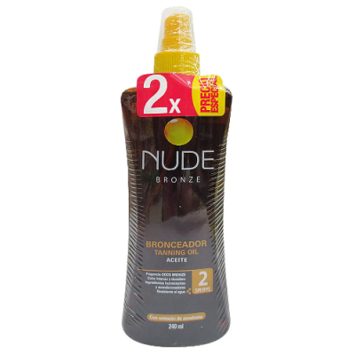BRONCEADOR NUDE ACEITE SPF 2 X 240 ML