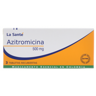 AZITROMICINA 500 MG X 3 LASANTE
