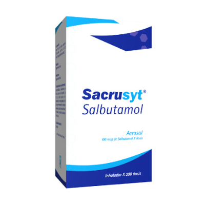 SACRUSYT SALBUTAMOL INHALADOR 100MG X 20