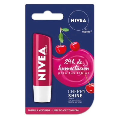 NIVEA PROTECTOR LABIAL CHERRY SHINE 4.8