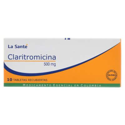 CLARITROMICINA 500 MG X 10 LASANTE