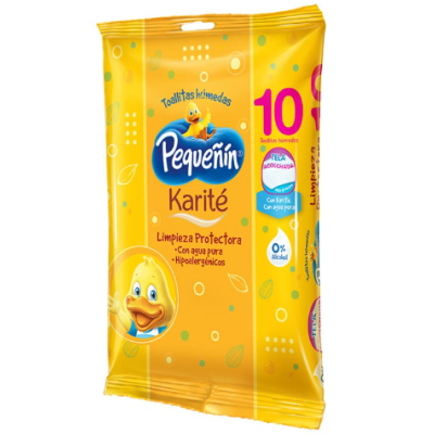 PEQUENIN PANOS HUMEDOS KARITE 10 UDS