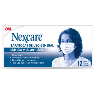 NEXCARE TAPABOCAS USO GENERAL 12 UDS