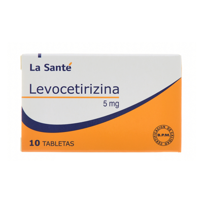 LEVOCETIRIZINA 5 MG CJA X 10 TAB LASANTE