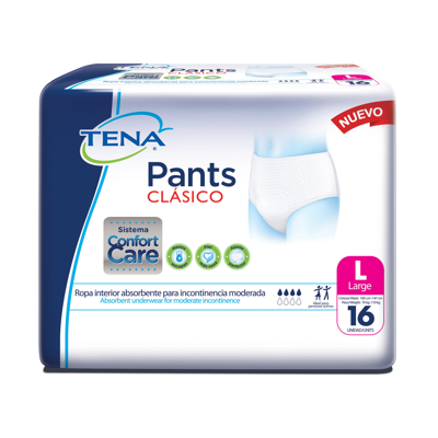 TENA PANTS CLASICO LARGE  16 UDS