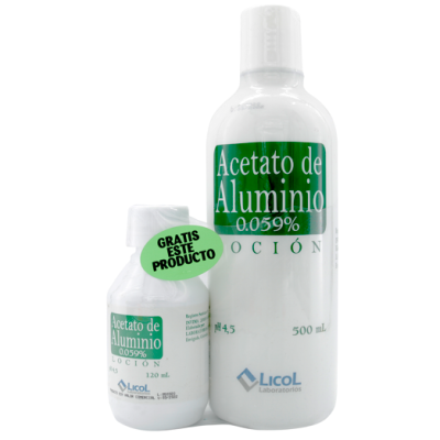 ACETATO DE ALUMINIO 0.59% LICOL X 500 ML