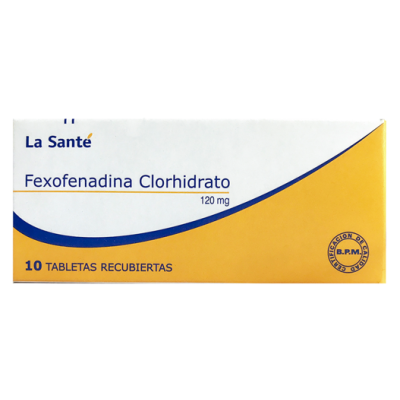 FEXOFENADINA  120 MG X 10 TAB LASANTE
